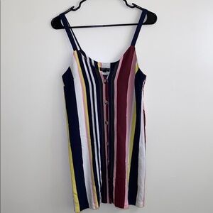 Topshop Striped Mini Dress in Multicolor